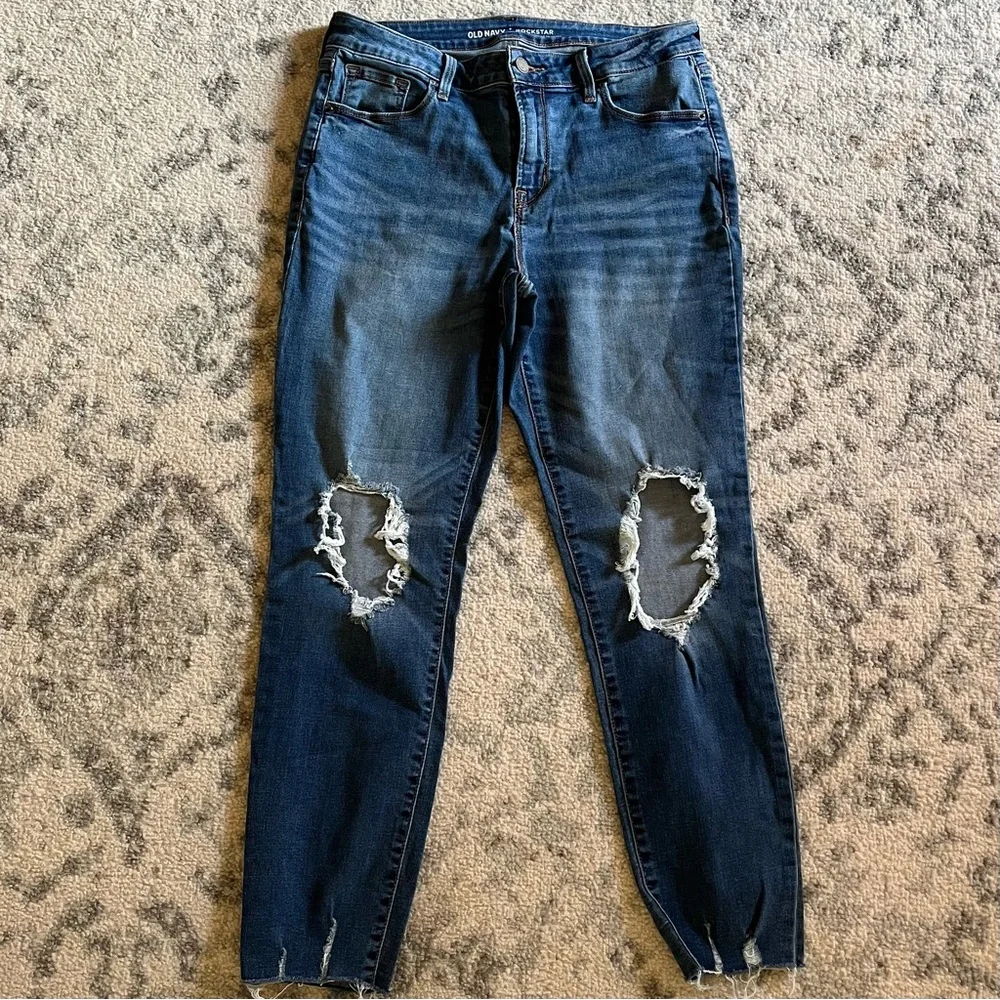 Old Navy Rockstar Midrise Denim 10R - Picture 3 of 9